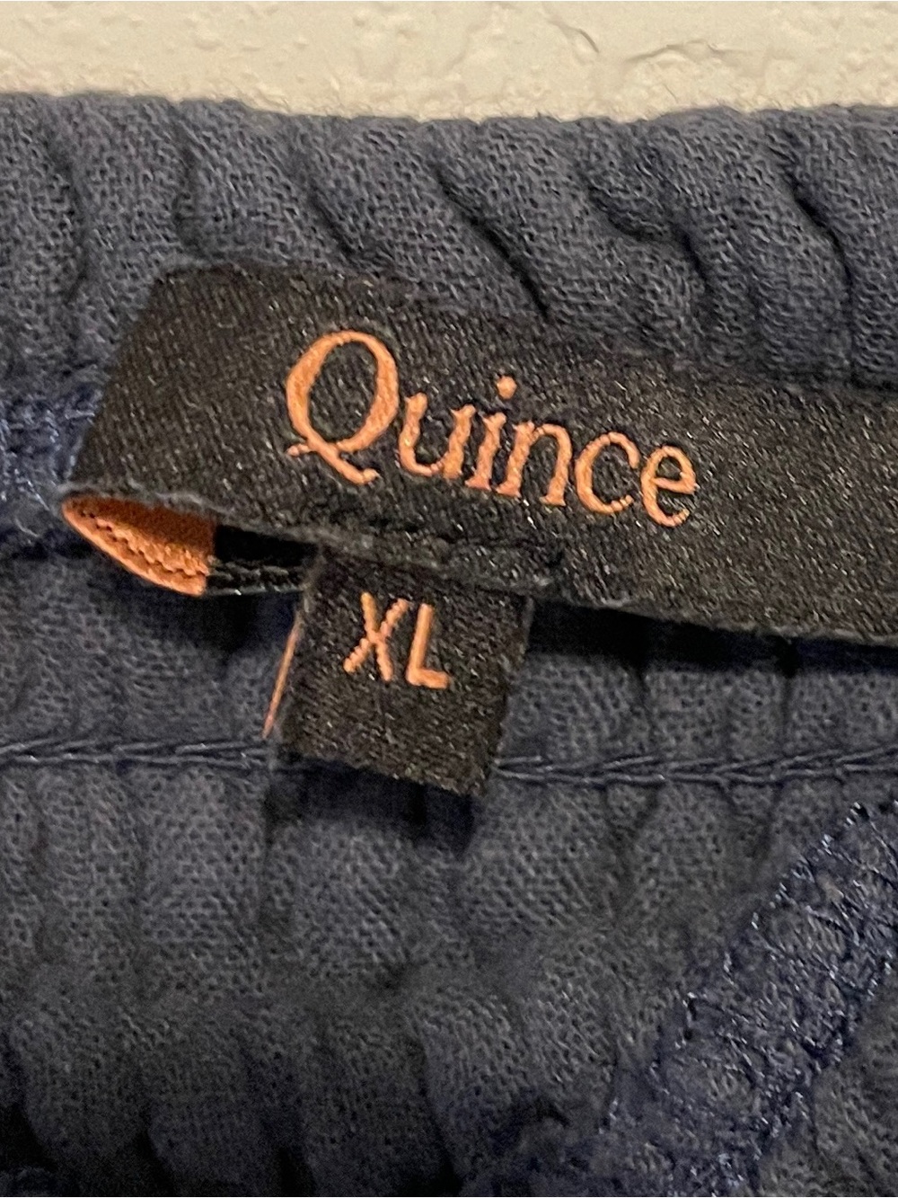 Quince Navy Wide-Leg Smocked Jumpsuit - Picture 4 of 4